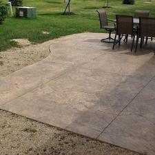 Stamped concrete patio