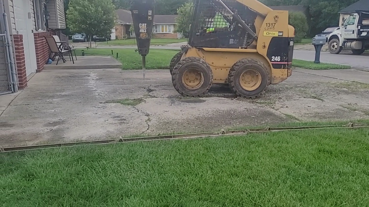 Concrete Driveway Up Grade....Wow!